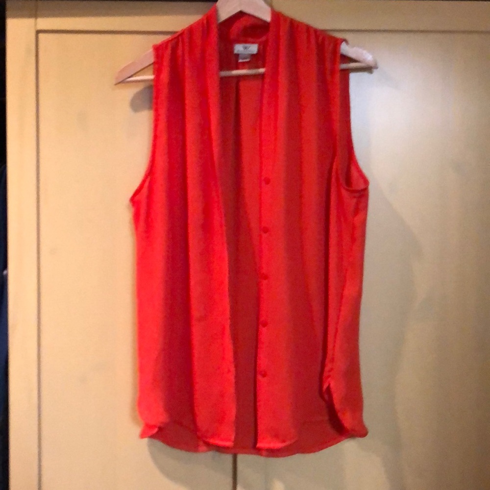 Sheer button up tank